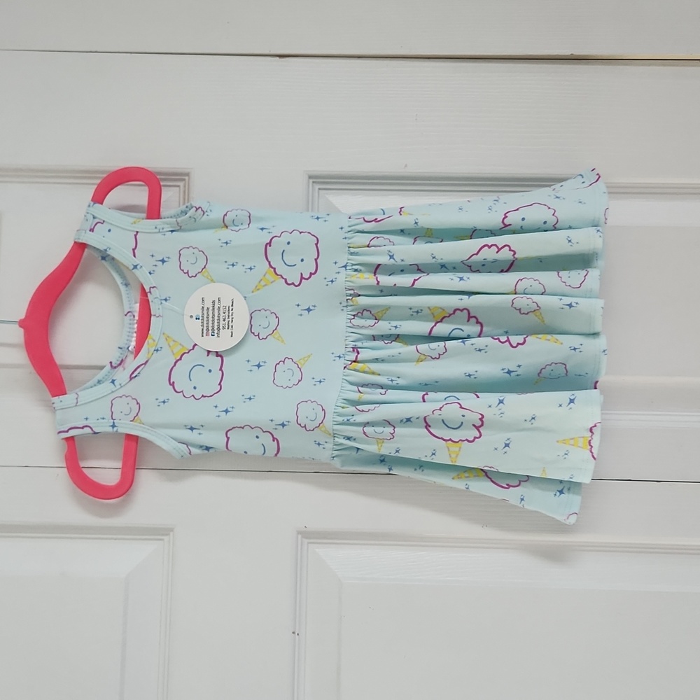 NWT Dot Dot Smile Blue with cotton candy Twirl Dress